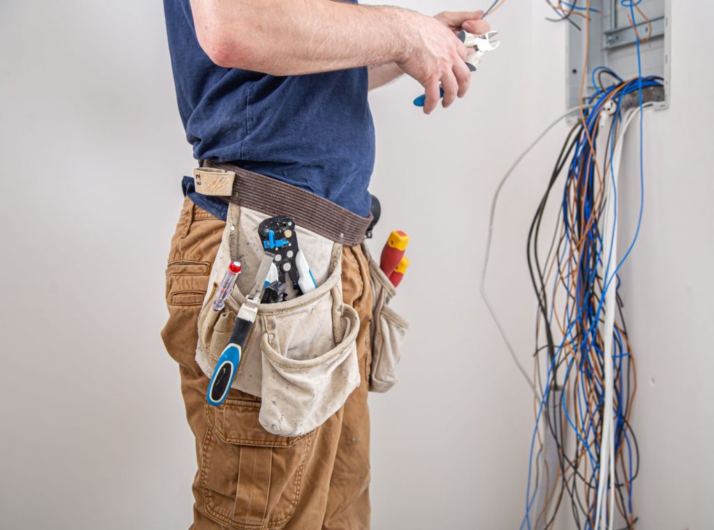 Electrician performing a switchboard upgrade on a home in Sandringham Bayside