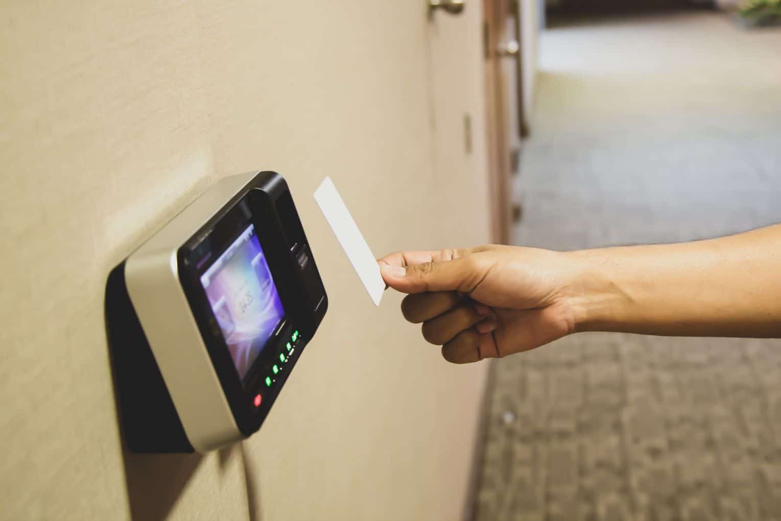 Electricians Slade Point Team is upgrading the security in this house by installing access control